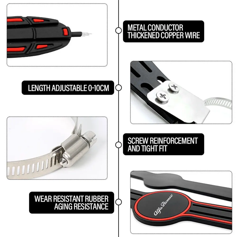 Регулируемый автомобильный тяговый ремень антистатическая заземляющая полоса