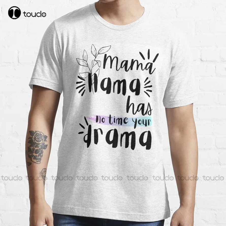 

У мамы ламы нет времени на вашу драму. Подарочная трендовая футболка, модные креативные Забавные футболки для отдыха, модная летняя футболка