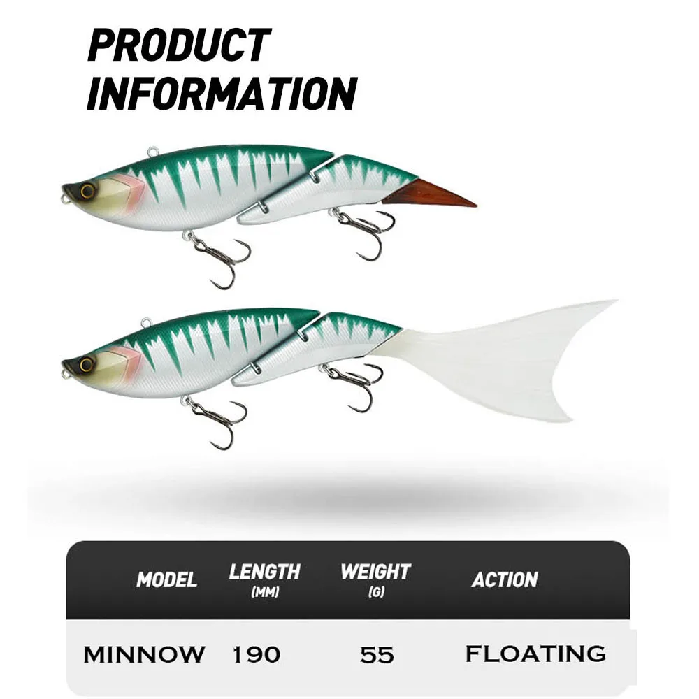 Шарнирная приманка 190 мм 55 г плавучий планер плавающая рыболовные приманки с
