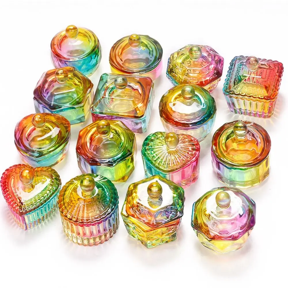 Красочная кисть для ручки шайба дизайна ногтей стеклянная щетка чистки