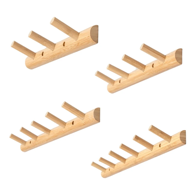 

Экологичные Крючки для пальто из натурального дерева, настенная стеллаж для одежды и сумок, полка для хранения ключей, органайзер для дома