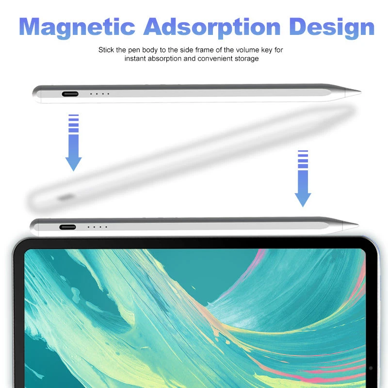 Стилус для iPad Pro 11 2018-2024 (приемте pro2024) Зарядный карандаш Type-C со сменным