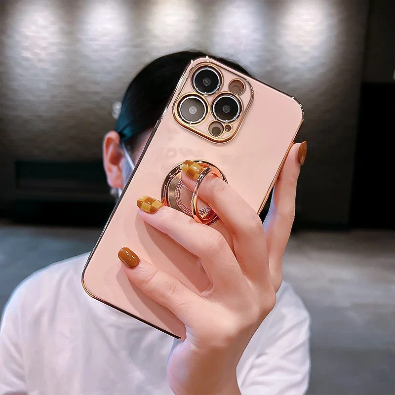 Трехцветный силиконовый чехол-кольцо для IPhone 13 13Promax 13Pro 12Promax |