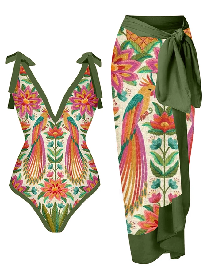 

Vintage V-Neck Animal Print One-Piece Swimsuit Set Summer Swiming Suit 2023 Luxury Shorts Bourkini Micro Monokini Sexy