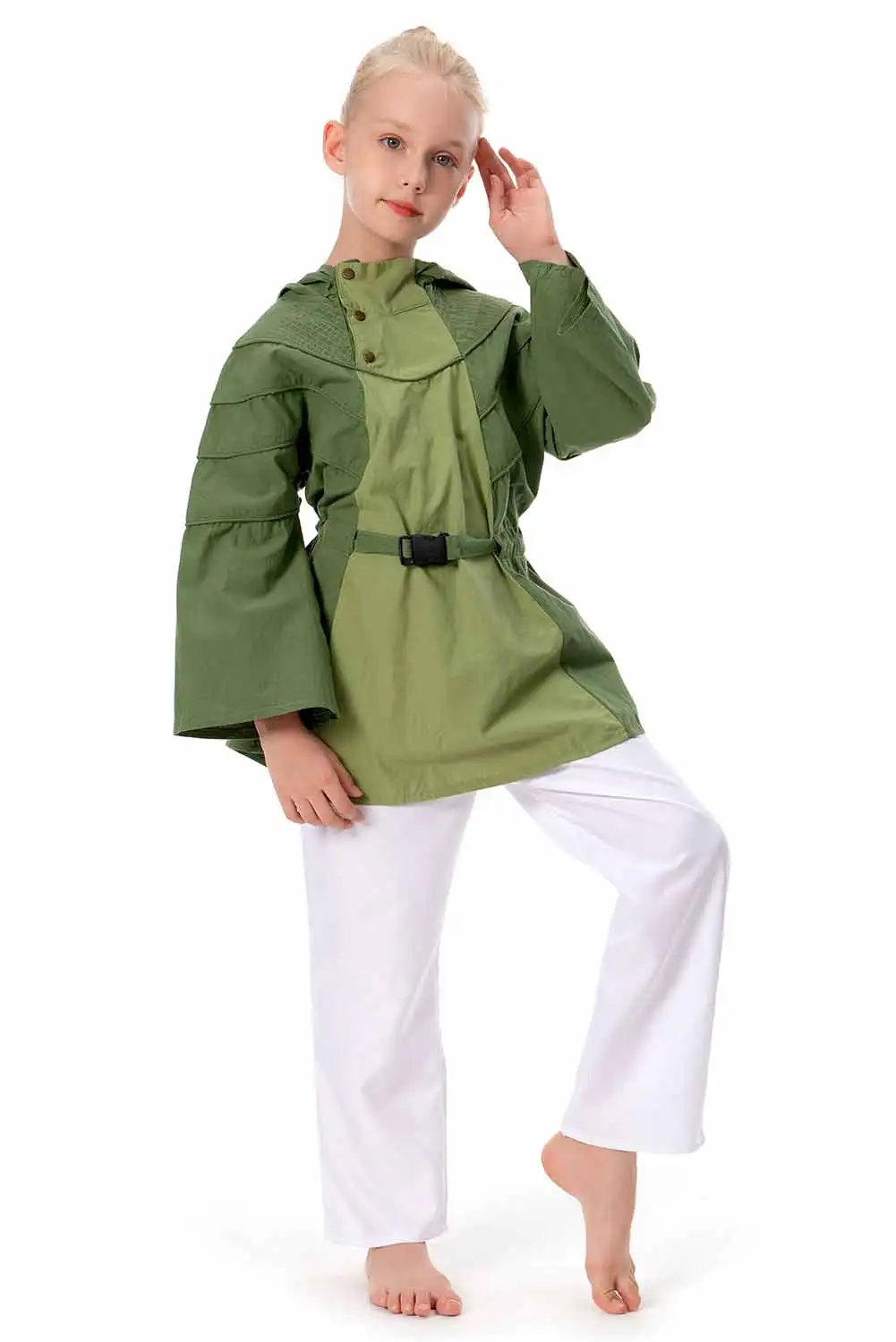 Костюм принцессы Leia Оби Ван Кеноби для косплея пальто девочек униформа детский