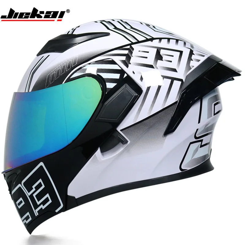 Motorcycle Helmet Double Lens Uncovering Helmet with Horn Dot Approved Motorbike Accessories Capacete Kask Casco Motorcross 902 enlarge