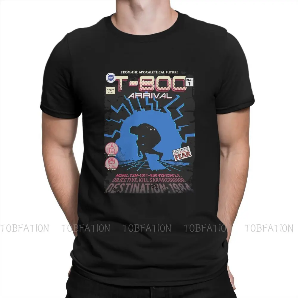 

The Arrival T800 Round Collar TShirt Terminator Pure Cotton Basic T Shirt Man's Clothes Individuality Fluffy Hot Sale