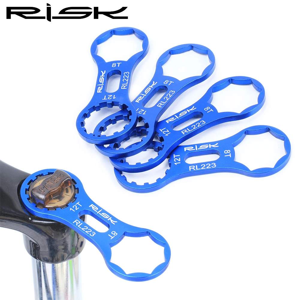 

RISK Aluminum Bicycle Front Fork Repair Tool For SR Suntour XCR/XCT/XCM/RST MTB Bike Front Fork Cap Wrench Disassembly Tools