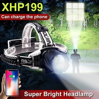 xhp199 head light powerful headlamp high power led headlight usb rechargeable head flashlight 18650 waterproof fishing head lamp