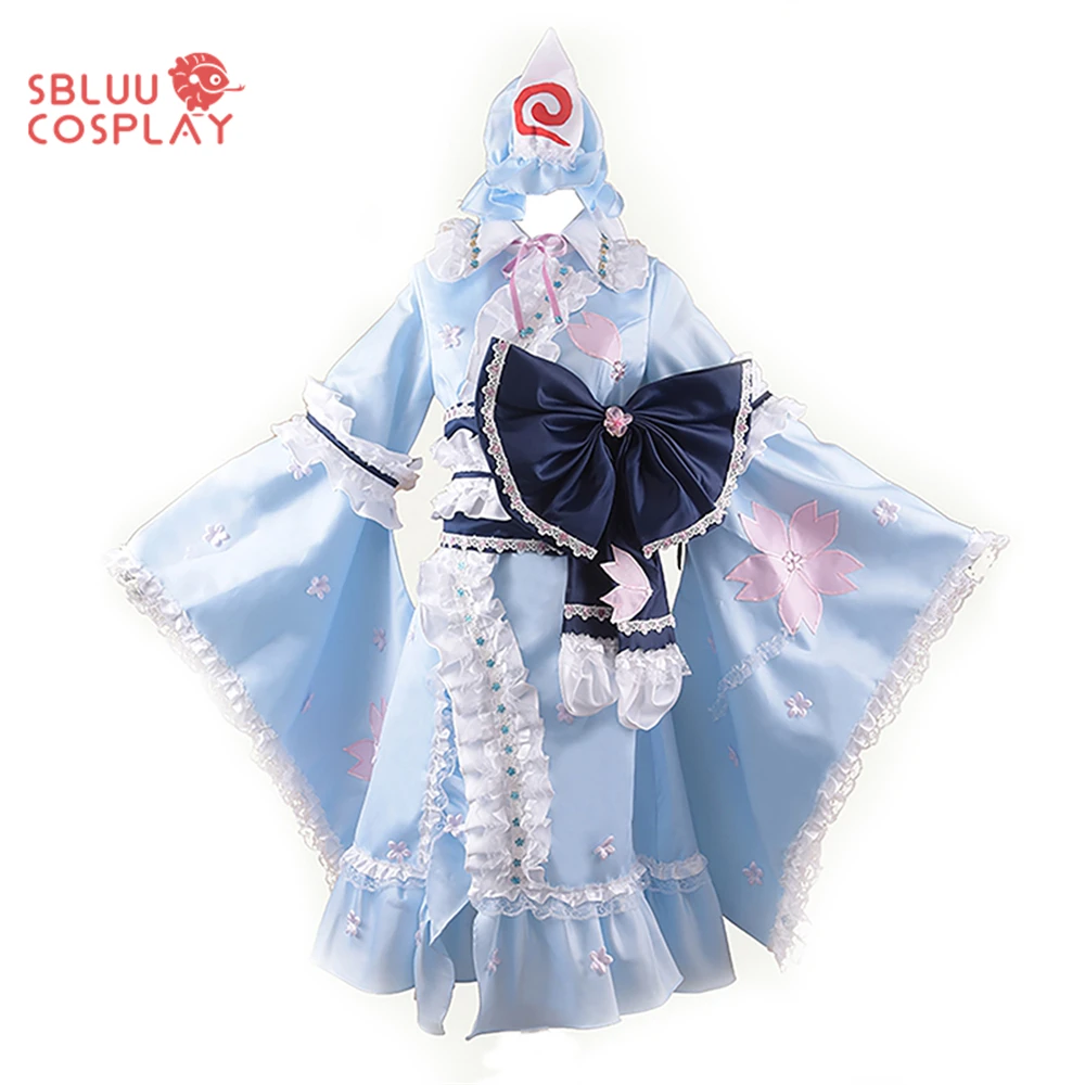 

SBluuCosplay Anime Touhou Project Saigyouji Yuyuko Cosplay Costume