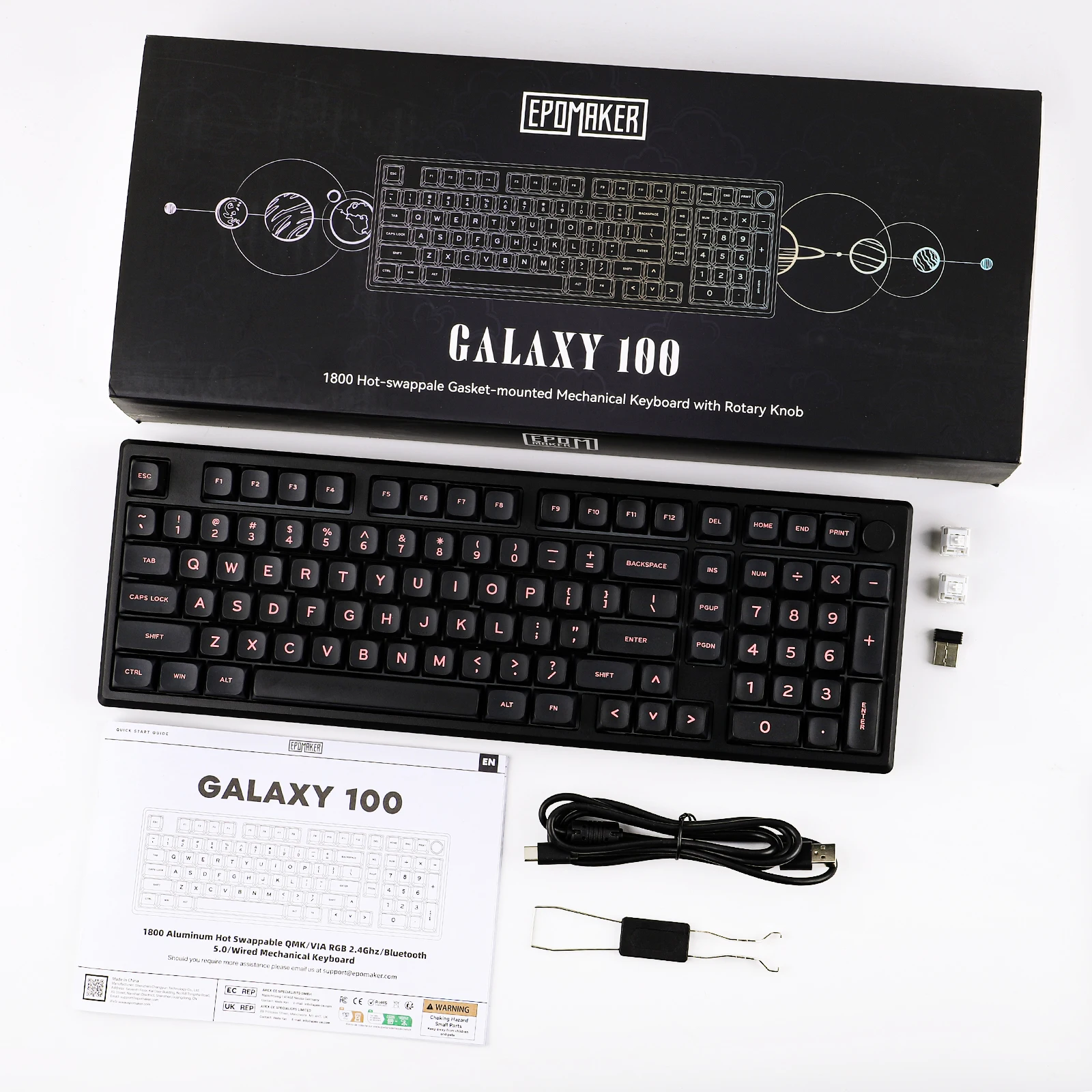 Механическая игровая клавиатура EPOMAKER Galaxy100 QMK/VIA 1800