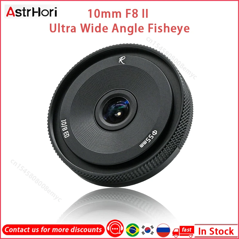 

AstrHori 10mm F8 II Ultra Wide Angle Fisheye APS-C Manual Prime Lens Compatible with Panasonic LUMIX Olympus Micro 4/3-Mount