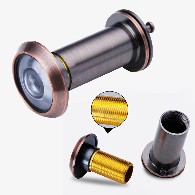 

200 Degree Door Viewer HD glass lens Wide Angle Peephole Security Hidden Door Adjustable Glass Lens For Furniture Hardware Tools