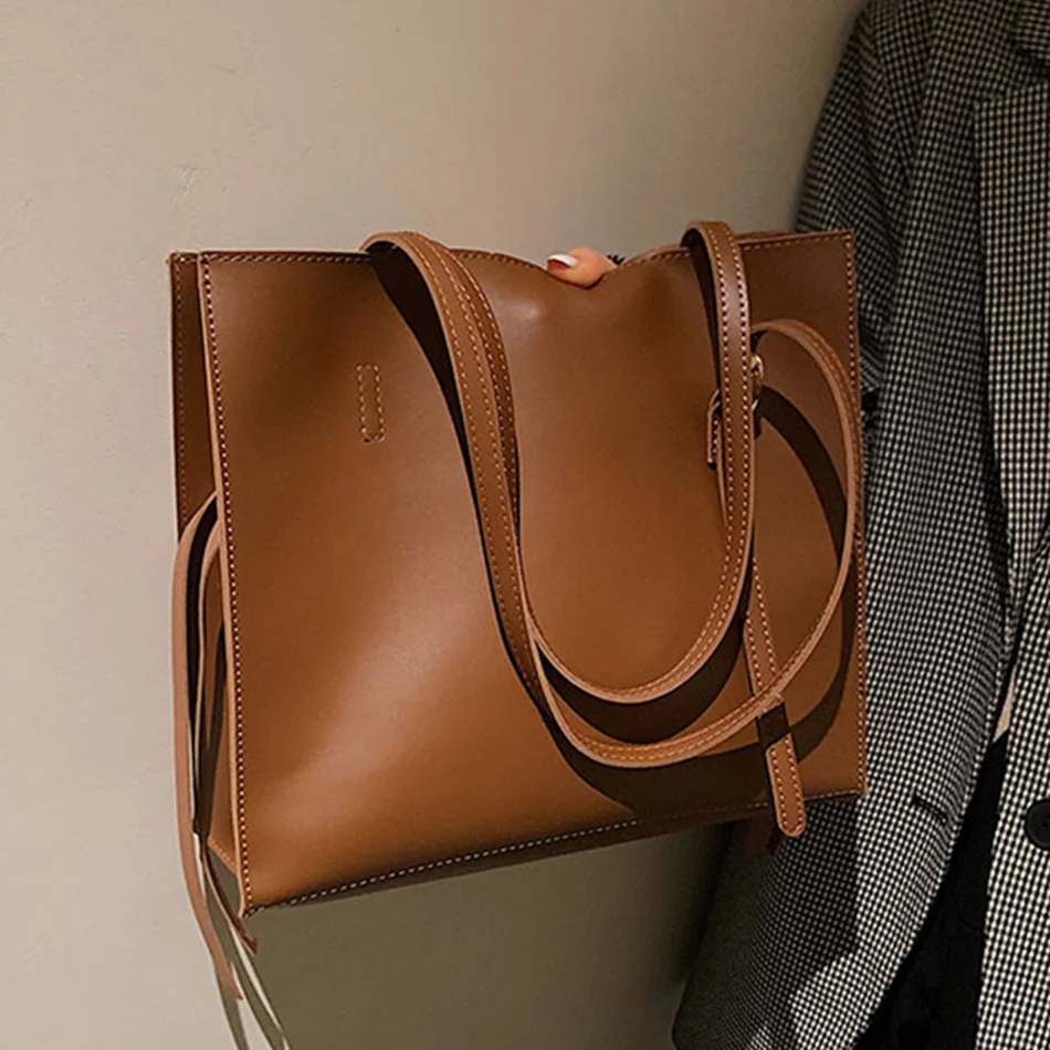 

Top Quality PU Leather Women's Shoulder Bag 2022 Spring Designer Square Composite Bag Luxury Large Capacity Package Handbags Sac