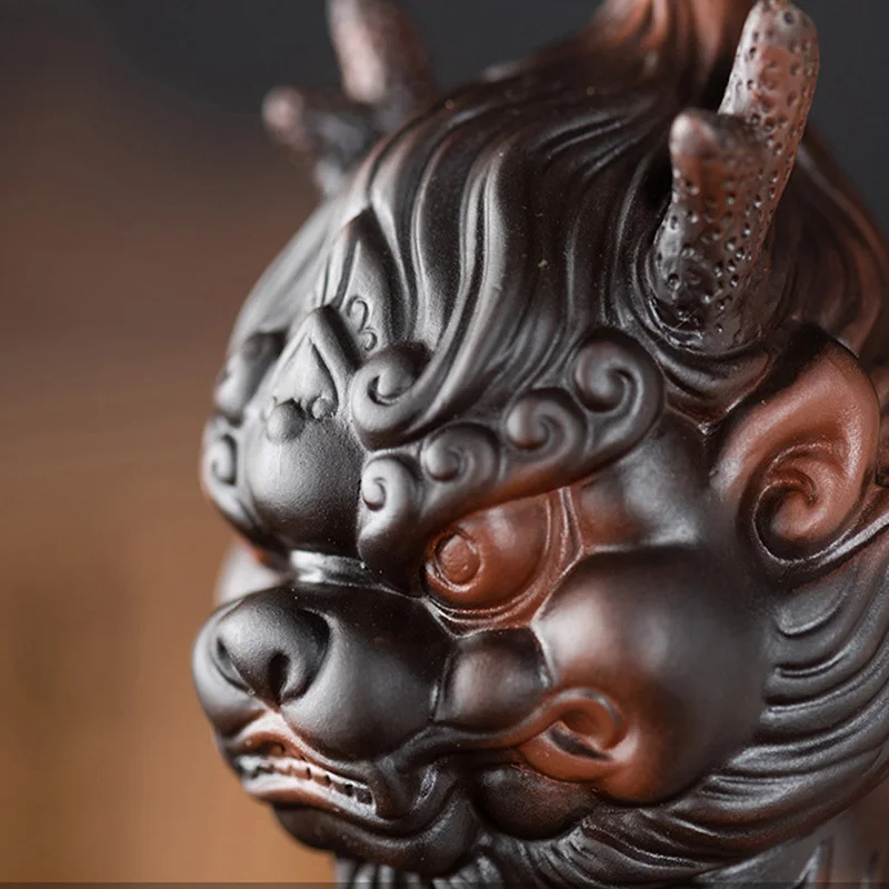 Керамическая талисман декоративная статуя кирина в виде животного