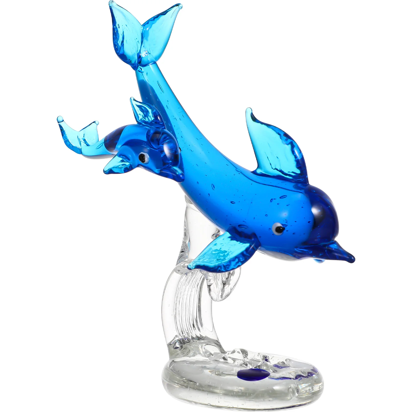 

1Pc Crystal Dolphin Ornament Animal Figurine Desktop Adornment Supplies