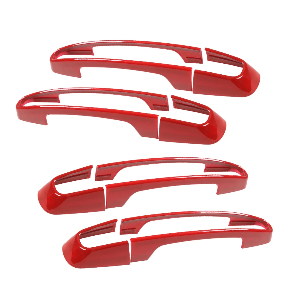 

4 шт./компл. декоративные крышки для наружной дверной ручки, АБС-пластик, подходят для Chevrolet Camaro 2017 2018 2019 2020 2021 2022 2023 красный