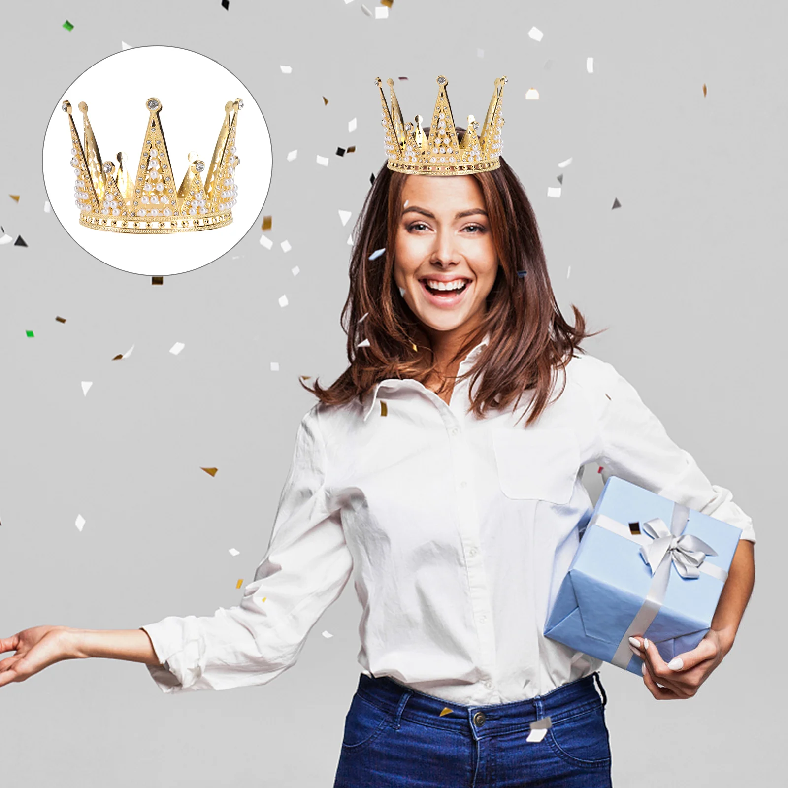 

Women Tiara Crown Wedding Hair Accessory Decor Decoration Headgear Bride Headpieces