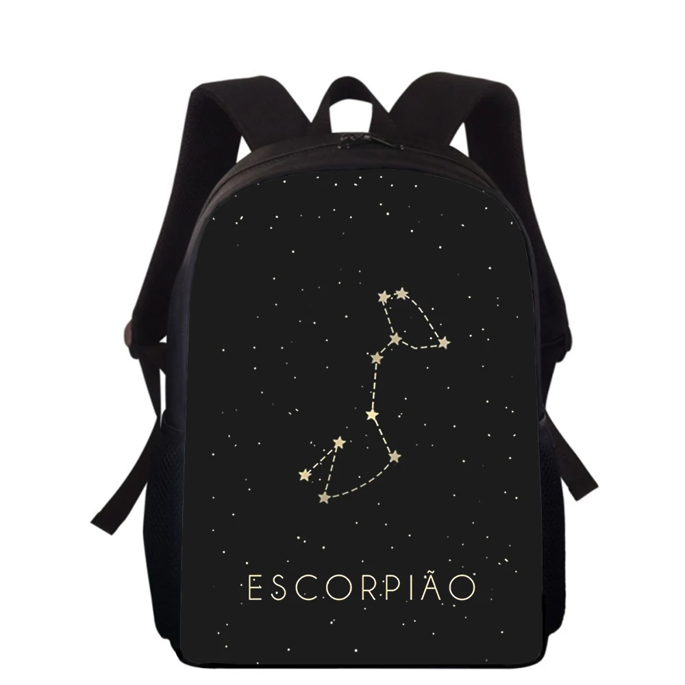 12 constellations fashion art 15” 3D Print Kids Backpack Primary School Bags for Boys Girls Back Pack Students School Book Bags