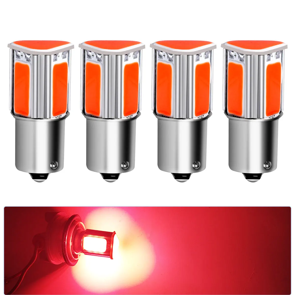 

Комплект Из 4 Светодиодных Ламп BA15S BAY15D Для Задних Фонарей Автомобиля 1156 P21W S25 G18 1157 P21/7W 12V
