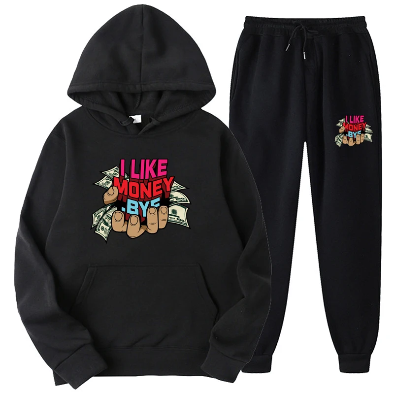 

Men Women Hoodie Sets Tracksuit Casual Hoodies Sweatshirt+Sweatpants 2 Piece Set Male Pullover Hoody Fashion Streetwear Clothes