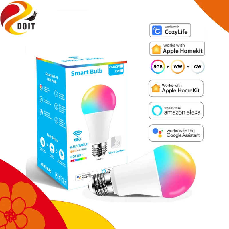 

Лампа CozyLife Homekit Alexa Голосовое управление WiFi Smart RGBWC лампа с пятью направлениями уютная жизнь и код