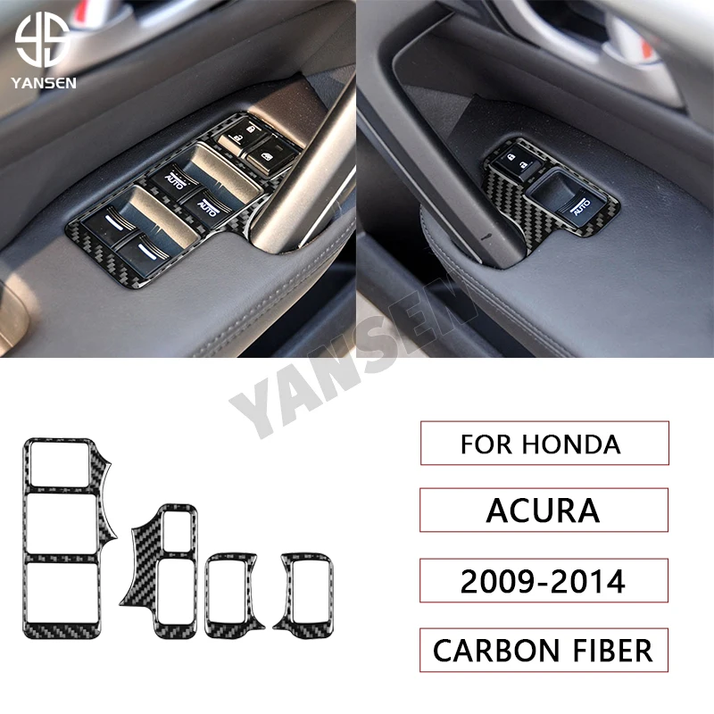 

Для Acura TL 2009-2014 кнопки переключателя стеклоподъемника автомобиля из настоящего углеродного волокна панели пепельницы отделки крышки наклейки автомобильные аксессуары