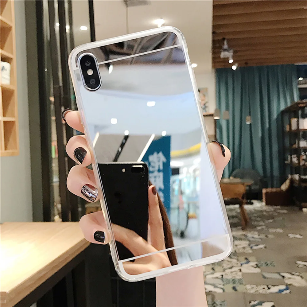 Роскошный зеркальный чехол для iPhone 13 12 11 Pro X XR XS Max 5 6 s 5s 6s 7 8 Plus SE 2020 Маска на айфон