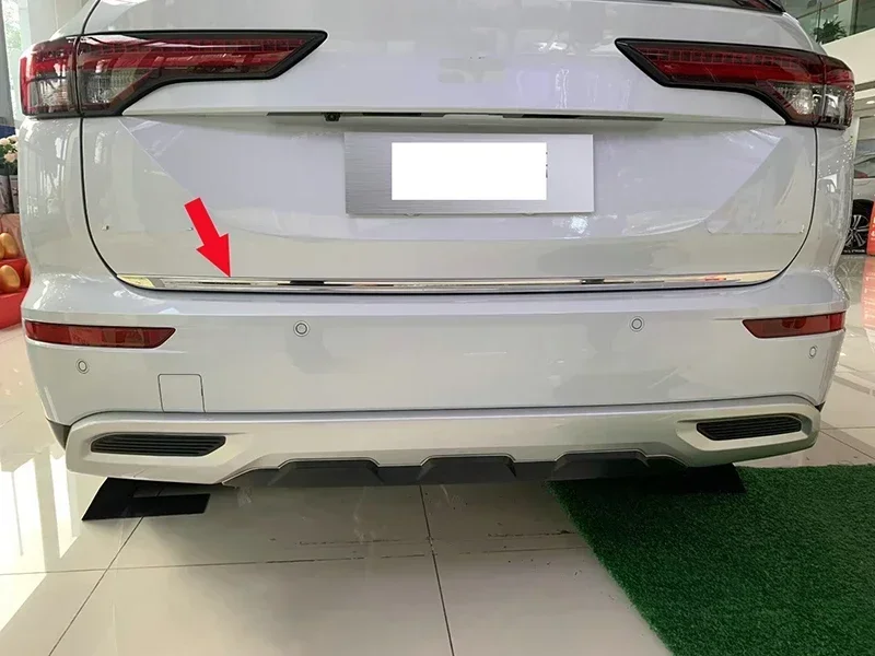 

Для Mitsubishi Outlander GM GN 2023, нержавеющая сталь, задняя дверная крышка, накладка на задний багажник, молдинг, рамка, Стайлинг