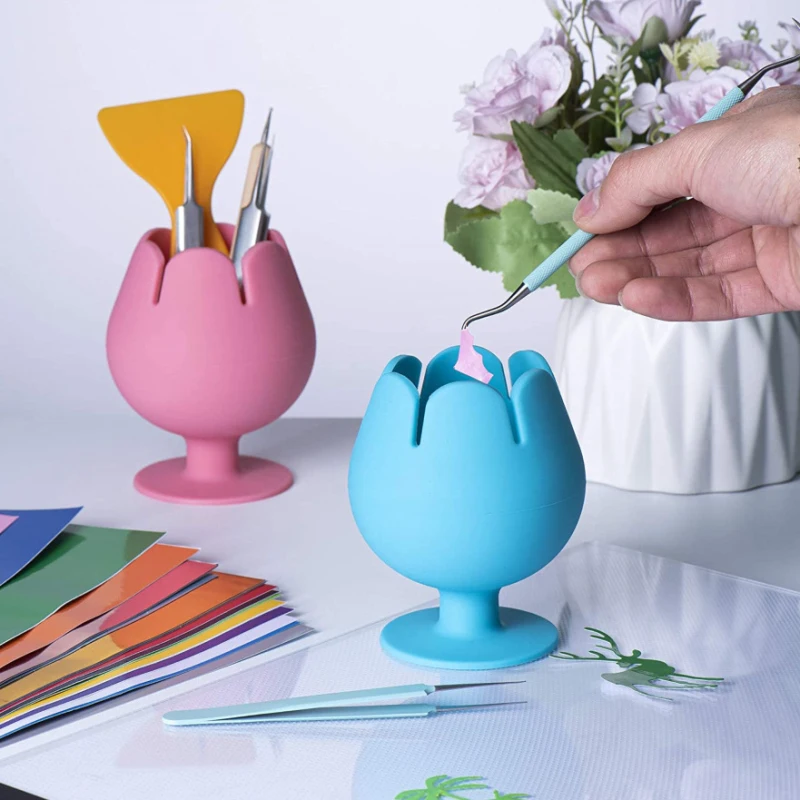 

Silicone Sundries Storage Boxes Suction Cup Waste Collector Flower Collection Ball DIY Handicraft Organzier Home Accessires