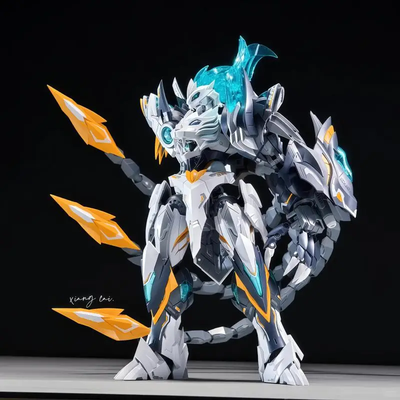 Фото SNAA Bedivere Rampage Lion модель 1/144, набор меха, рыцарь круглого стола, фигурка, когти, хвост, пушка, коллекционный предмет для подарка. №3