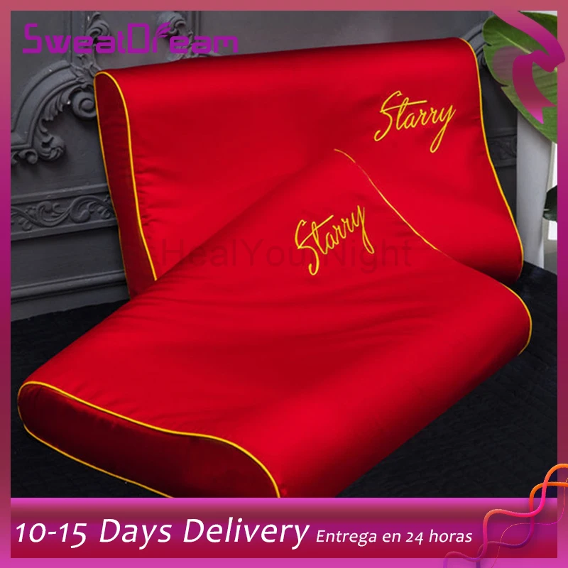 

100% Cotton Latex Pillow Case Cover Solid Color Sleeping Pillowcase for Memory Foam Pillow Latex Pillow 30x50CM/40x60CM