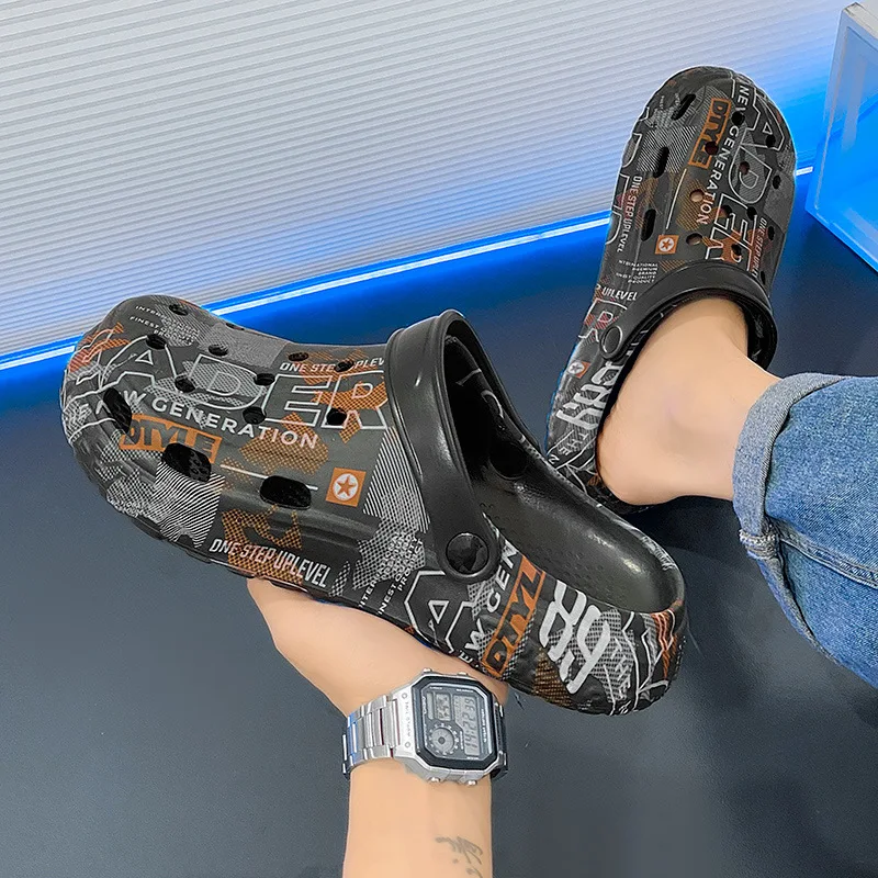 Мужские летние сандалии шлепанцы для пляжа прогулок дышащая Нескользящая легкая