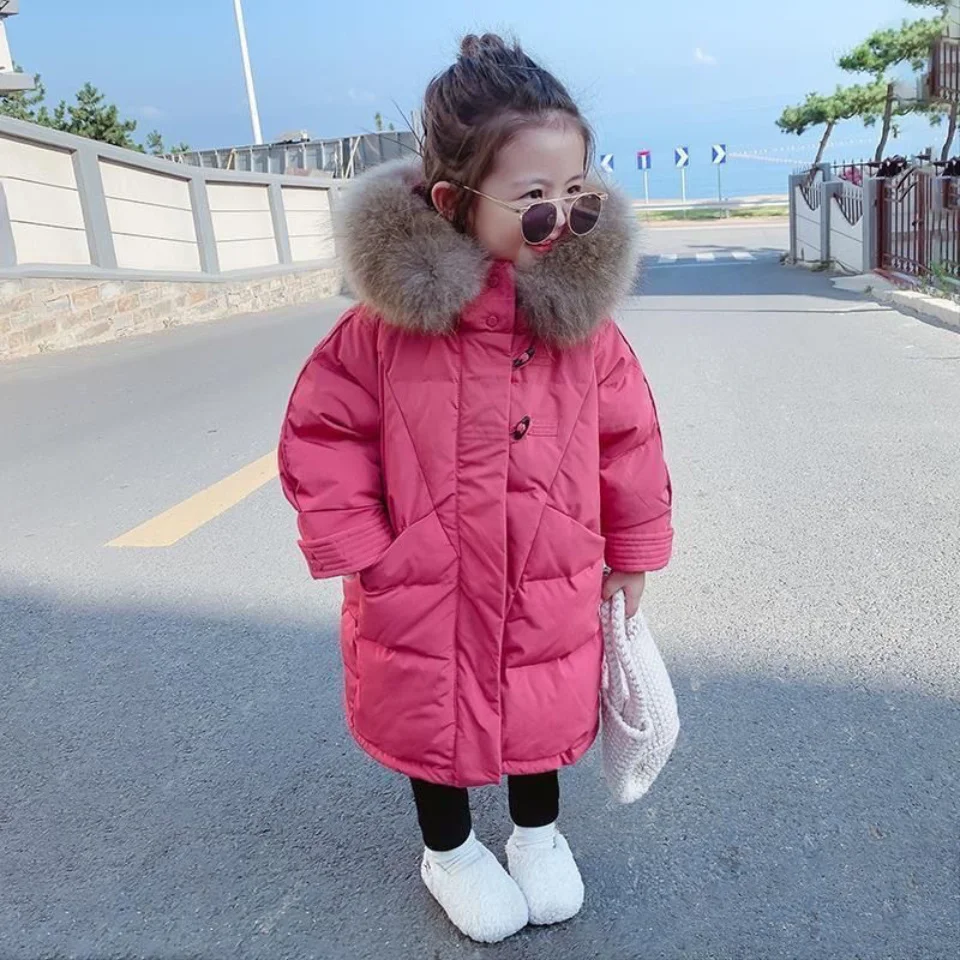 

Winter Baby Down Coat 2023 Child Outerwear Girls Parkas Teenager Windbreaker Outwear Kids Winter Clothes Age For 18M 2T 3T 4 6 8