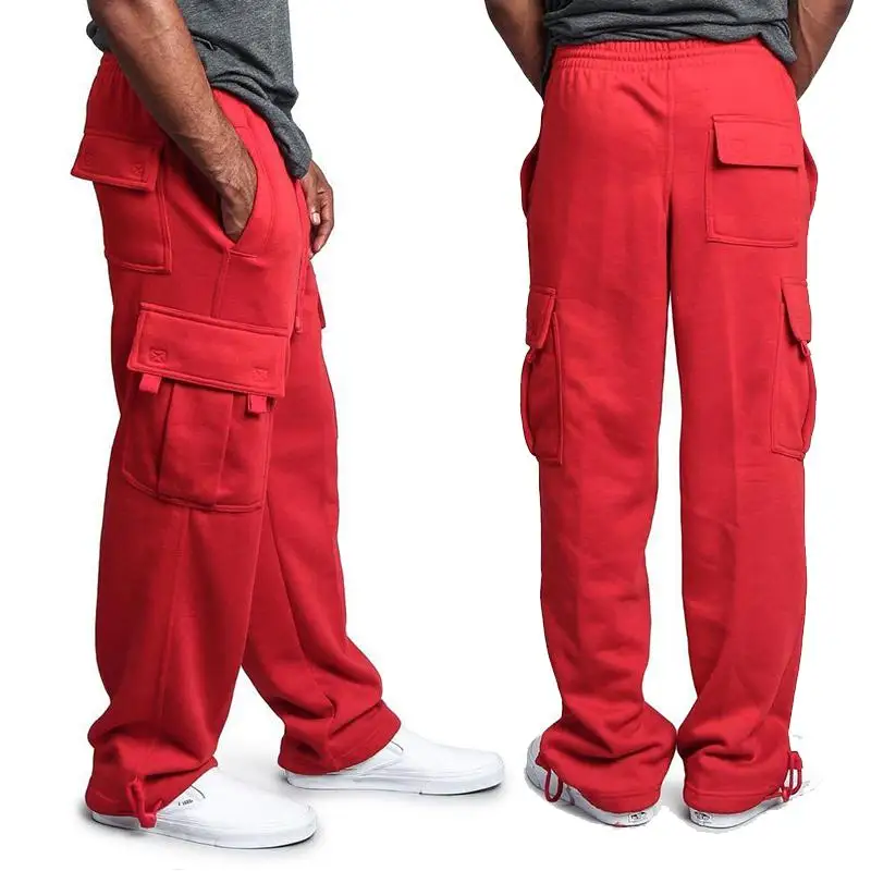 Men Jogging Training Pants Outfit Hip Hop Pocket Sweatpants Streetwear Leisure Sport Trousers Running Trackpant Skinny Bottoms