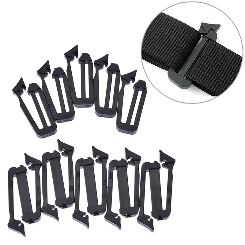 

5x Molle Webbing Buckle Strap Belt End Clip Adjust Keeper Backpack Accessories