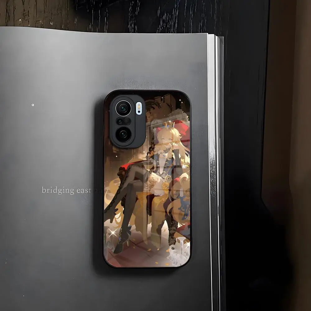 Genshin impact Navia Phone Case Tempered Glass for Xiaomi 14 12 Lite Pro 13 11t lite POCO M6 M5 X6 X5 X3 NFC F5 F6 Cover