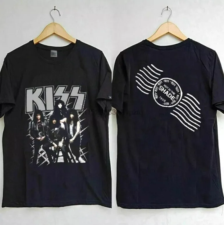 vintage 1990 kiss rock band concert hot in the shade tshirt s-3xl
