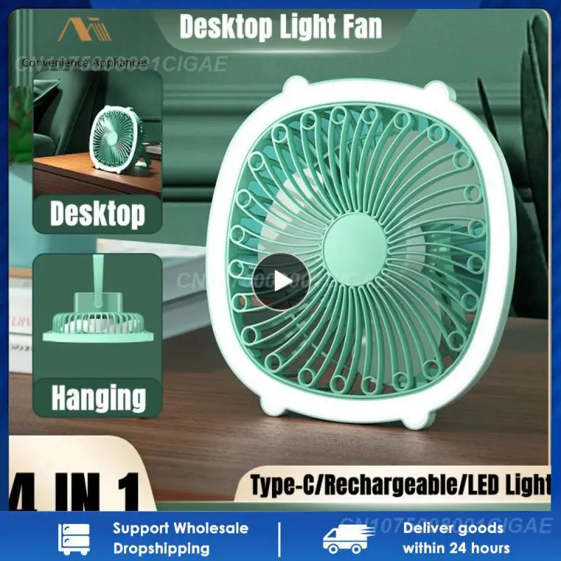 

1~10PCS 3rd Gear Wind Speed Portable Air Cooler Built-in Battery Usb Charging Fan Wireless With Night Light
