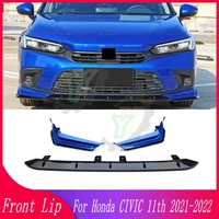 3pcs car front bumper lip spoiler splitter diffuser detachable body kit cover guard for honda civic 11th 2021 2022