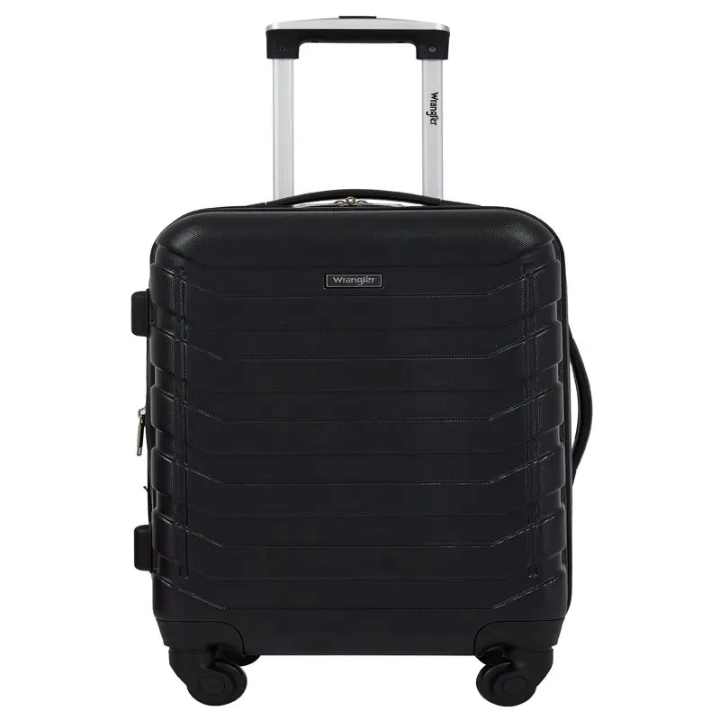 4 Piece Rolling Hardside Luggage Set, Black