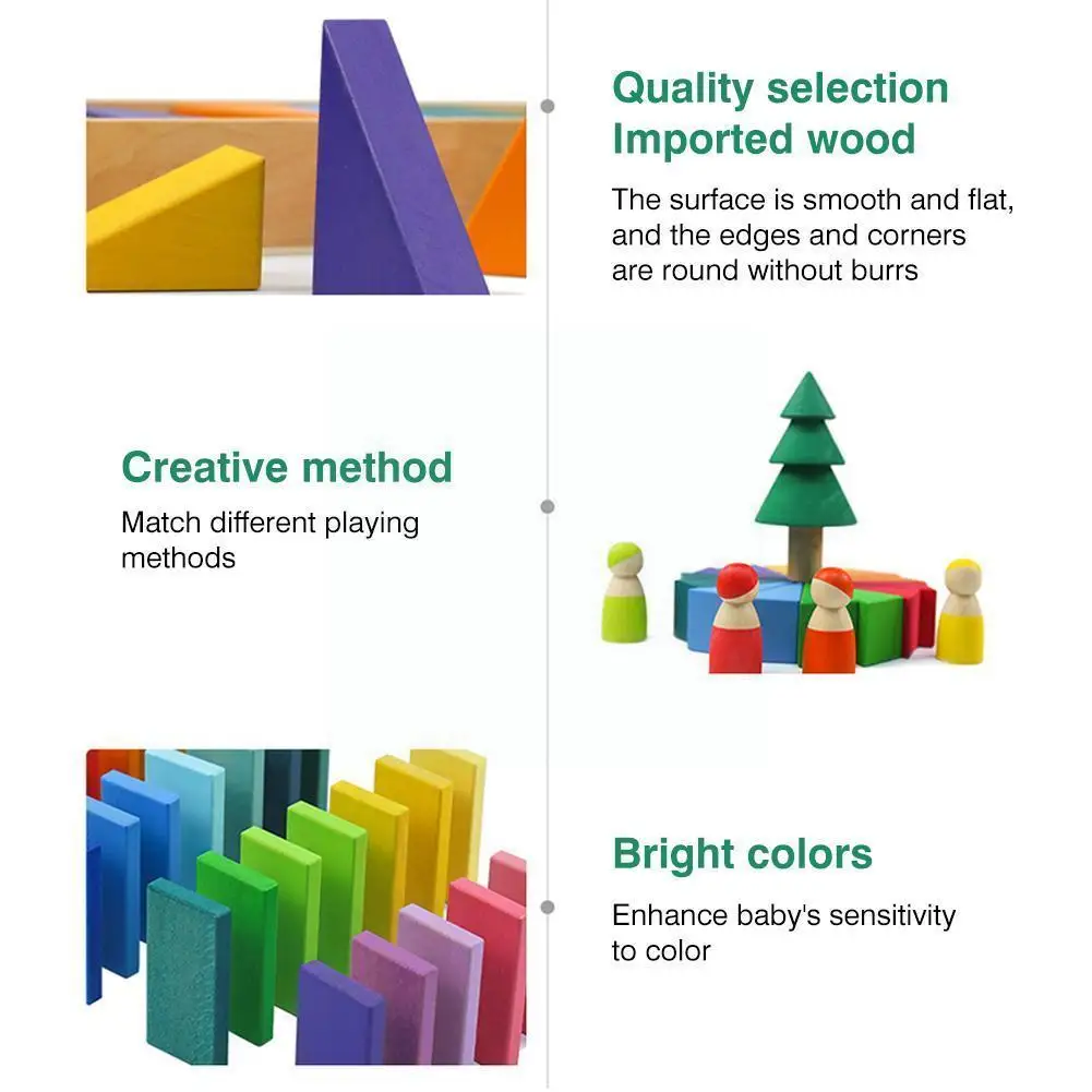 

Конструктор детский деревянный Радужный, геометрическая форма, игрушка-конструктор для раннего развития, сенсорные игрушки, M7g7