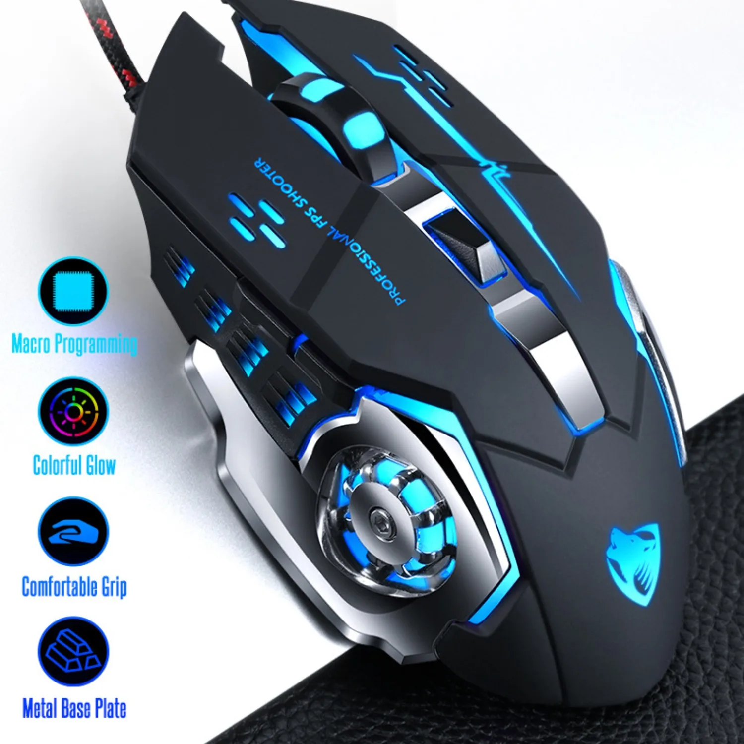 rgb pc gaming mouse computer gamer mause kit usb wired sound silent 6 key optical mechanical vertical ergonomic mouse for laptop free global shipping