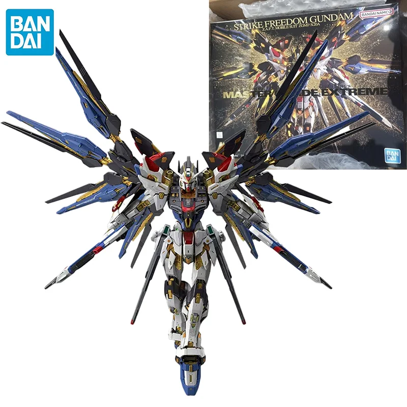 

In Stock BANDAI MGEX 1/100 ZGMF-X20A STRIKE FREEDOM GUNDAM SEED Anime Action Figures PVC Model Assembled Collection Toy