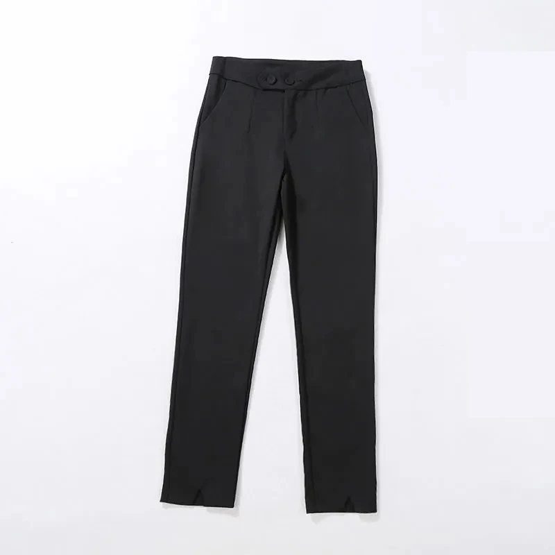 

Hight Waisted Office Women's Pencil Pants 2022 Slim New Korean Fashion Ankle-length Black Trousers Casual Pantalones De Mujer