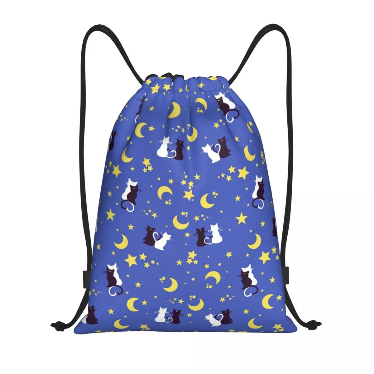 

Sailor Manga Usagi Tsukino Luna Moon Drawstring Backpack Women Men Sport Gym Sackpack Portable Rabbit Pattern Shopping Bag Sack