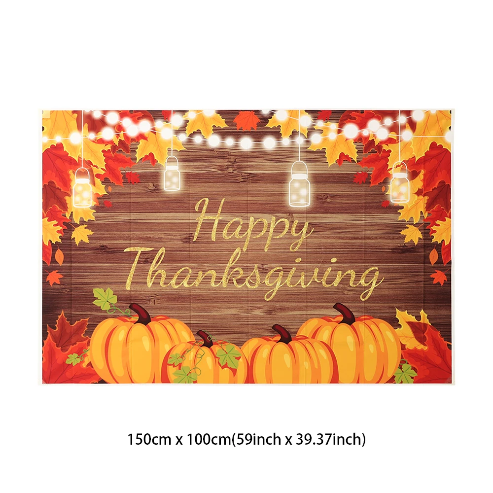 Фотофоны 150*100 см с рисунком осенней коллекции кленового листа тыквы