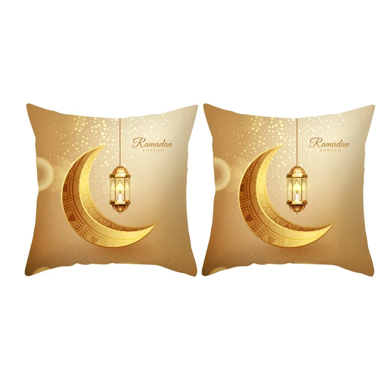 

Pillowcase Golden Moon Peach Skin Fleece Ethnic Print Pillowcase Home Bedroom Cushion Cover