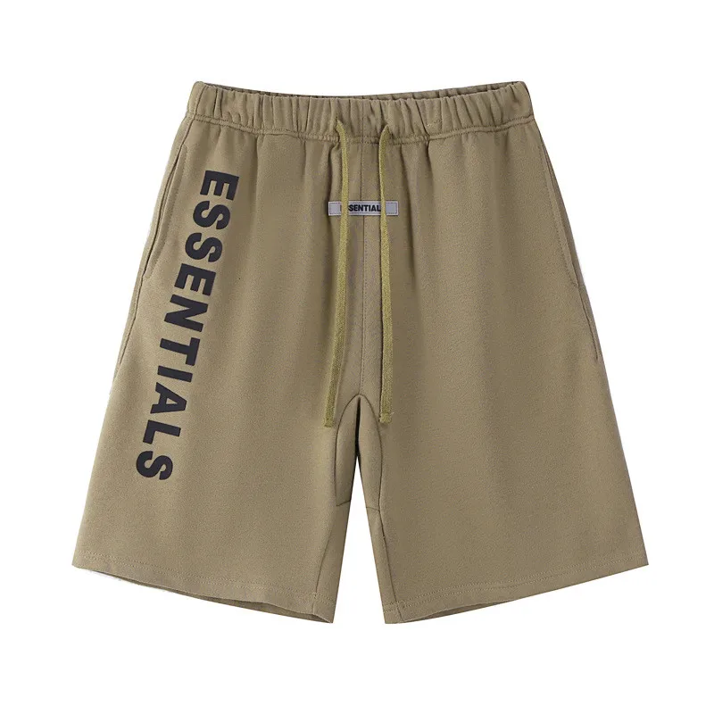 

New ESSENTIALS Men's Summer Shorts Jerry Lorenzo Fashion Brand 100%Cotton Rubber Printing Big Letters Hip-Hop Loose Unisex