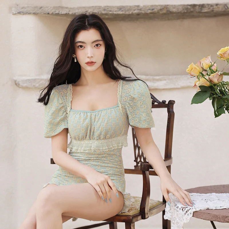 

Swimwear 2022 Women Beach Wear Sexy Swimsuit For Fashion One Piece Floral Polyester Push Up Girls Femme Rash Guard 1 Bodysuit